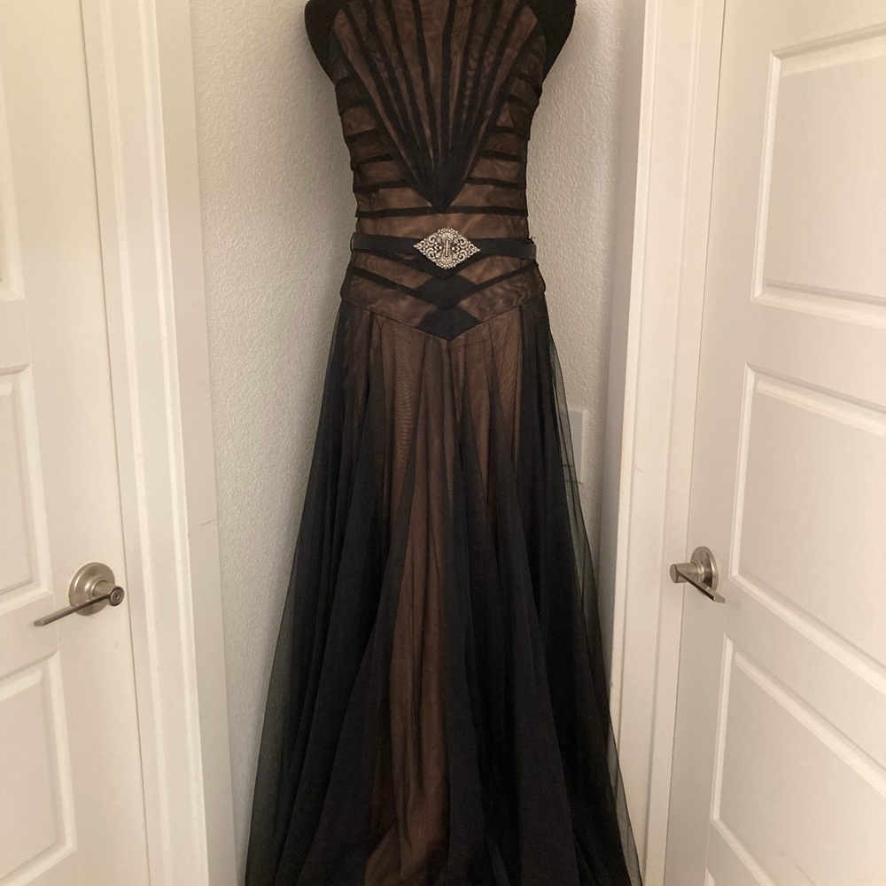 Badgley Mischka ball gown - size 4 but more like 2 - see pix- only wore once